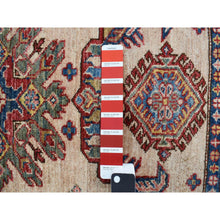 Load image into Gallery viewer, 2&#39;9&quot;x4&#39;1&quot; Almond Brown, Afghan Super Kazak, Hand Knotted, 100% Wool, Oriental Rug FWR468552