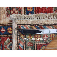 Load image into Gallery viewer, 2&#39;9&quot;x4&#39;1&quot; Almond Brown, Afghan Super Kazak, Hand Knotted, 100% Wool, Oriental Rug FWR468552