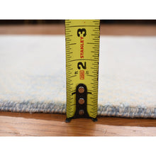 Load image into Gallery viewer, 2&#39;6&quot;x9&#39;10&quot; Marian Blue, Grass Design Gabbeh, Wool and Silk, Hand Knotted, Runner Oriental Rug FWR468564
