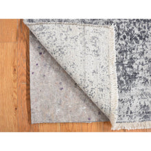 Load image into Gallery viewer, 2&#39;1&quot;x3&#39;1&quot; Ice Cube Gray, Broken Persian Design, Hand Knotted, Wool and Silk, Mat Oriental Rug FWR468642