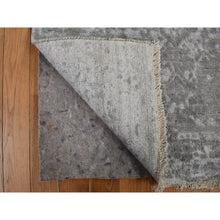 Load image into Gallery viewer, 2&#39;7&quot;x6&#39; Moorland Gray, Hand Knotted, Soft to Touch, Broken Wool and Silk, Persian Design, Denser Weave, Short Runner, Oriental Rug FWR468702