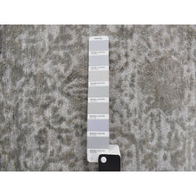Load image into Gallery viewer, 2&#39;7&quot;x6&#39; Moorland Gray, Hand Knotted, Soft to Touch, Broken Wool and Silk, Persian Design, Denser Weave, Short Runner, Oriental Rug FWR468702