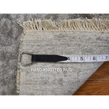 Load image into Gallery viewer, 2&#39;7&quot;x6&#39; Moorland Gray, Hand Knotted, Soft to Touch, Broken Wool and Silk, Persian Design, Denser Weave, Short Runner, Oriental Rug FWR468702