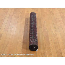 Load image into Gallery viewer, 3&#39;7&quot;x7&#39;1&quot; Barn Red, Old Persian Baluch, Geometric And Well Made Featuring A Bird Design, 100% Wool, Hand Knotted, Full Pile And Clean, Oriental Rug FWR468708