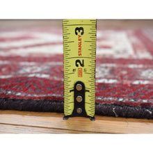 Load image into Gallery viewer, 3&#39;7&quot;x7&#39;1&quot; Barn Red, Old Persian Baluch, Geometric And Well Made Featuring A Bird Design, 100% Wool, Hand Knotted, Full Pile And Clean, Oriental Rug FWR468708