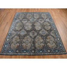Load image into Gallery viewer, 8&#39;3&quot;x9&#39;9&quot; Tan Color, All Over Persian Influence Medallions Designs, Silk with Textured Wool, Hand Knotted, Oriental Rug FWR468840