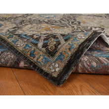 Load image into Gallery viewer, 8&#39;3&quot;x9&#39;9&quot; Tan Color, All Over Persian Influence Medallions Designs, Silk with Textured Wool, Hand Knotted, Oriental Rug FWR468840