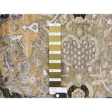 Load image into Gallery viewer, 8&#39;3&quot;x9&#39;9&quot; Tan Color, All Over Persian Influence Medallions Designs, Silk with Textured Wool, Hand Knotted, Oriental Rug FWR468840