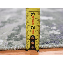Load image into Gallery viewer, 8&#39;x9&#39;10&quot; Olive Gray, Abstract Design, Hand Knotted, Wool and Silk, Oriental Rug FWR468864