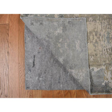 Load image into Gallery viewer, 9&#39;x11&#39;7&quot; Ash Gray, Modern Nepali Weave, Tone on Tone, Wool and Silk, Hand Knotted, Oriental Rug FWR468876