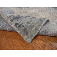 Load image into Gallery viewer, 9&#39;x11&#39;7&quot; Ash Gray, Modern Nepali Weave, Tone on Tone, Wool and Silk, Hand Knotted, Oriental Rug FWR468876