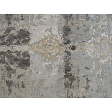 Load image into Gallery viewer, 9&#39;x11&#39;7&quot; Ash Gray, Modern Nepali Weave, Tone on Tone, Wool and Silk, Hand Knotted, Oriental Rug FWR468876