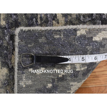 Load image into Gallery viewer, 8&#39;x9&#39;8&quot; Lavender Purple Mixed With Grey, Abstract Tone On Tone, Wool And Silk, Hand Knotted, Oriental Rug FWR468900