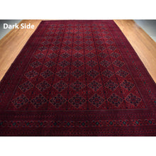 Load image into Gallery viewer, 13&#39;1&quot;x19&#39;9&quot; Barn Red, Afghan Khamyab, Denser Weave With Shiny Wool, Hand Knotted, Mansion Size Oriental Rug FWR468942