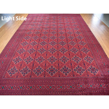 Load image into Gallery viewer, 13&#39;1&quot;x19&#39;9&quot; Barn Red, Afghan Khamyab, Denser Weave With Shiny Wool, Hand Knotted, Mansion Size Oriental Rug FWR468942