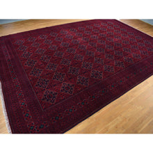 Load image into Gallery viewer, 13&#39;1&quot;x19&#39;9&quot; Barn Red, Afghan Khamyab, Denser Weave With Shiny Wool, Hand Knotted, Mansion Size Oriental Rug FWR468942