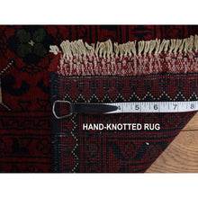 Load image into Gallery viewer, 13&#39;1&quot;x19&#39;9&quot; Barn Red, Afghan Khamyab, Denser Weave With Shiny Wool, Hand Knotted, Mansion Size Oriental Rug FWR468942