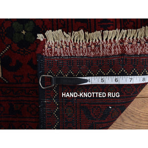 13'1"x19'9" Barn Red, Afghan Khamyab, Denser Weave With Shiny Wool, Hand Knotted, Mansion Size Oriental Rug FWR468942