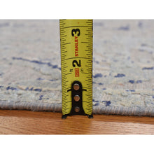 Load image into Gallery viewer, 8&#39;8&quot;x12&#39;1&quot; Alice Blue, Broken and Erased Medallion Design, Silk with Textured Wool, Hand Knotted, Oriental Rug FWR468948