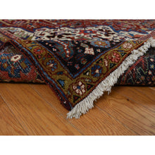 Load image into Gallery viewer, 8&#39;3&quot;x11&#39;9&quot; Emboldened Red With Berlin Blue, Antique Persian Heriz in Excellent Condition, Clean, Even Pile and Soft, Extra Soft Wool, Sides and Ends Professionally Secured, Hand Knotted Oriental Rug FWR468972