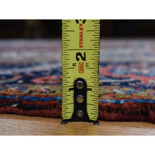 Load image into Gallery viewer, 8&#39;3&quot;x11&#39;9&quot; Emboldened Red With Berlin Blue, Antique Persian Heriz in Excellent Condition, Clean, Even Pile and Soft, Extra Soft Wool, Sides and Ends Professionally Secured, Hand Knotted Oriental Rug FWR468972