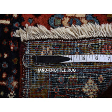 Load image into Gallery viewer, 8&#39;3&quot;x11&#39;9&quot; Emboldened Red With Berlin Blue, Antique Persian Heriz in Excellent Condition, Clean, Even Pile and Soft, Extra Soft Wool, Sides and Ends Professionally Secured, Hand Knotted Oriental Rug FWR468972