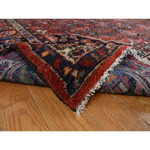 Load image into Gallery viewer, 8&#39;5&quot;x11&#39;3&quot; Pompeian Red, Hand Knotted Antique Persian Hamadan, Full Pile, Clean and Soft, Distinct Abrash, Soft and Velvety Wool, Excellent Condition, Not Worn Down, Oriental Rug FWR468978