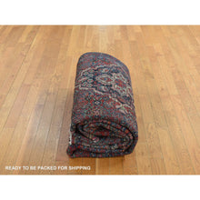 Load image into Gallery viewer, 8&#39;5&quot;x11&#39;3&quot; Pompeian Red, Hand Knotted Antique Persian Hamadan, Full Pile, Clean and Soft, Distinct Abrash, Soft and Velvety Wool, Excellent Condition, Not Worn Down, Oriental Rug FWR468978