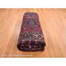 Load image into Gallery viewer, 10&#39;9&quot;x22&#39;5&quot; Claret Red, Semi Antique Persian Heriz, Full Pile, Clean And In Excellent Condition, Rare Long And Narrow Gallery Size, Thick And Plush, 100% Wool Hand Knotted, Oriental Rug FWR469032
