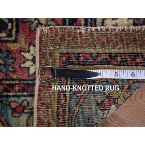 11'1"x15'4" Velvet Red with Multiple Borders, Antique Persian Lavar Kerman Medallion Design, 100% Wool Full Pile, Clean and Soft, Sides and Ends Professionally Secured, Hand Knotted, Oriental Rug FWR469044