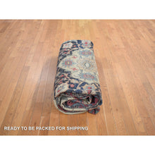 Load image into Gallery viewer, 11&#39;1&quot;x15&#39;4&quot; Velvet Red With Multiple Borders, Antique Persian Lavar Kerman Medallion Design, 100% Wool Full Pile, Clean And Soft, Sides And Ends Professionally Secured, Hand Knotted, Oriental Rug FWR469044