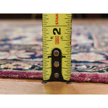 Load image into Gallery viewer, 4&#39;2&quot;x6&#39;4&quot; Tottenham Navy Blue, Antique Persian Lavar Kerman In Good Condition, Medallion Design With Even Wear, 100% Wool, Hand Knotted Oriental Rug FWR469086