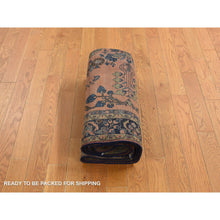 Load image into Gallery viewer, 4&#39;2&quot;x6&#39;4&quot; Orange Rust, Antique Persian Sarouk Mohajoren In Good Condition, 100% Wool, Hand Knotted, Clean With Soft Pile Oriental Rug FWR469098