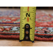 Load image into Gallery viewer, 4&#39;6&quot;x5&#39;6&quot; Space Cadet Blue, Antique Persian Heriz In Good Condition, Even Wear, Wide Serapi Borders, 100% Wool, Hand Knotted Oriental Rug FWR469104