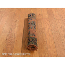 Load image into Gallery viewer, 1&#39;10&quot;x2&#39;8&quot; Shrimp Red, Hand Knotted Antique Persian Mohajaran Sarouk Mat In Good Condition, Even Wear, Pure Wool, Oriental Rug FWR469116