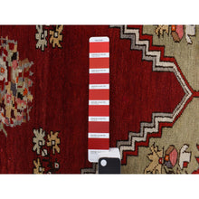 Load image into Gallery viewer, 3&#39;10&quot;x5&#39;4&quot; Pompeain Red, Hand Knotted Antique Turkish Bergama Prayer Rug, In Mint Condition, Clean And Soft, Natural Wool Full Pile FWR469218