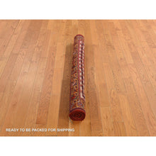 Load image into Gallery viewer, 3&#39;10&quot;x5&#39;4&quot; Pompeain Red, Hand Knotted Antique Turkish Bergama Prayer Rug, In Mint Condition, Clean And Soft, Natural Wool Full Pile FWR469218