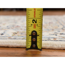 Load image into Gallery viewer, 2&#39;9&quot;x10&#39;2&quot; Floral White, Hand Knotted 250 Kpsi, Nain Center Medallion Floral Design, Densely Woven, Extra Soft Wool, Runner Oriental Rug FWR469230