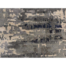 Load image into Gallery viewer, 3&#39;3&quot;x5&#39; Swarovski Gray, Hand Knotted Wool and Silk, Modern Abstract Design, Denser Weave, Oriental Rug FWR469308