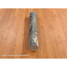 Load image into Gallery viewer, 3&#39;3&quot;x5&#39; Swarovski Gray, Hand Knotted Wool and Silk, Modern Abstract Design, Denser Weave, Oriental Rug FWR469308