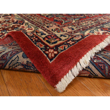 Load image into Gallery viewer, 10&#39;x13&#39;9&quot; Crimson Red, Vintage Persian Sarouk In Mint Condition, Full Pile, 100% Wool, Hand Knotted, Oriental Rug FWR469344