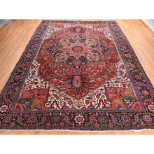 Load image into Gallery viewer, 11&#39;x14&#39;7&quot; Terracotta Red, Larger Antique Persian Heriz In Good Condition, Even Wear, 100% Wool, Professionally Cleaned, Sides And Ends Secured, Hand Knotted, Oversized, Oriental Rug FWR469356