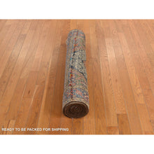 Load image into Gallery viewer, 3&#39;5&quot;x12&#39;6&quot; Midnight Blue, Antique Persian Malayer in Good Condition, Full Pile, Sides and Ends Professionally Secured, Clean, 100% Wool, Hand Knotted, Runner, Oriental Rug FWR469362
