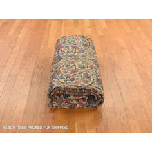 Load image into Gallery viewer, 8&#39;9&quot;x11&#39;5&quot; Lemon Chiffon Yellow, Antique Persian Kerman In Good Condition, All Over Flower Design, Even Wear, Sides And Ends Professionally Secured, Clean, 100% Wool, Hand Knotted, Oriental Rug FWR469368