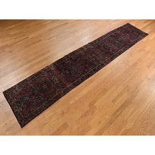 Load image into Gallery viewer, 2&#39;7&quot;x13&#39;4&quot; Cardinal Purple, Antique Persian Sarouk In Good Condition, 100% Wool, Hand Knotted, Full Pile, Clean, Sides And Ends Professionally Secured, Runner, Oriental Rug FWR469386
