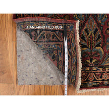 Load image into Gallery viewer, 2&#39;7&quot;x13&#39;4&quot; Cardinal Purple, Antique Persian Sarouk In Good Condition, 100% Wool, Hand Knotted, Full Pile, Clean, Sides And Ends Professionally Secured, Runner, Oriental Rug FWR469386