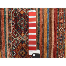 Load image into Gallery viewer, 2&#39;10&quot;x7&#39;10&quot; Barn Red, Hand Knotted, Pure And Soft Wool, Super Kazak Khorjin Design, Runner, Oriental Rug FWR469458