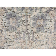 Load image into Gallery viewer, 3&#39;x5&#39;2&quot; Parchment White, Silk With Textured Wool, Tabriz Vase Design, Hand Knotted, Oriental Rug FWR469464