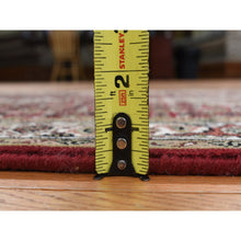 Load image into Gallery viewer, 2&#39;7&quot;x12&#39; Chocolate Cosmos Red, Tabriz Mahi With Fish Medallion Design, Hand Knotted, 100% Wool, Dense Weave, Runner, Oriental Rug FWR469482