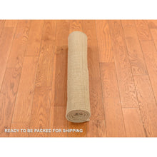 Load image into Gallery viewer, 2&#39;x3&#39; Moccasin Yellow, Modern, Strike Off, Hand Knotted, Wool And Silk Nepali, Sample Mat, Oriental Rug FWR469530